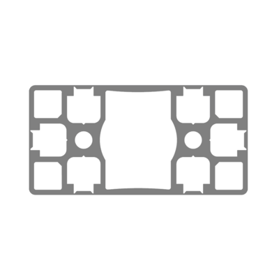 10-4590S4-0-60IN MODULAR SOLUTIONS EXTRUDED PROFILE<br>45MM X 90MM SMOOTH SIDES TEAR AWAY, CUT TO THE LENGTH OF 60 INCH